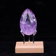 新品 办公室桌面招财水晶球把玩件赠底座 天然紫水晶摆件原石鸡蛋款