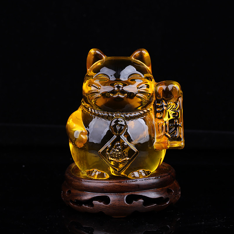 新品古法琉璃招财猫桌面小摆件家居装饰工艺品风水礼物石头水晶,饰品/流行首饰/时尚饰品新,摆件,淘宝优惠券,粉丝福利购,淘宝优惠卷