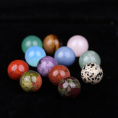 新品 天然水晶球矿物小标本原石儿童教学圆珠珠子彩色石头科普摆件