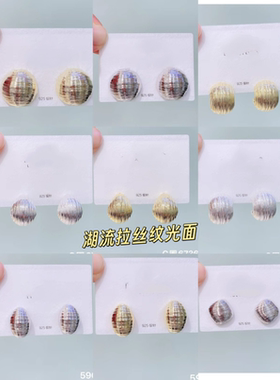 丽系925银针拉丝纹圆耳钉女 轻奢高级感小众设计感耳饰2026新款潮