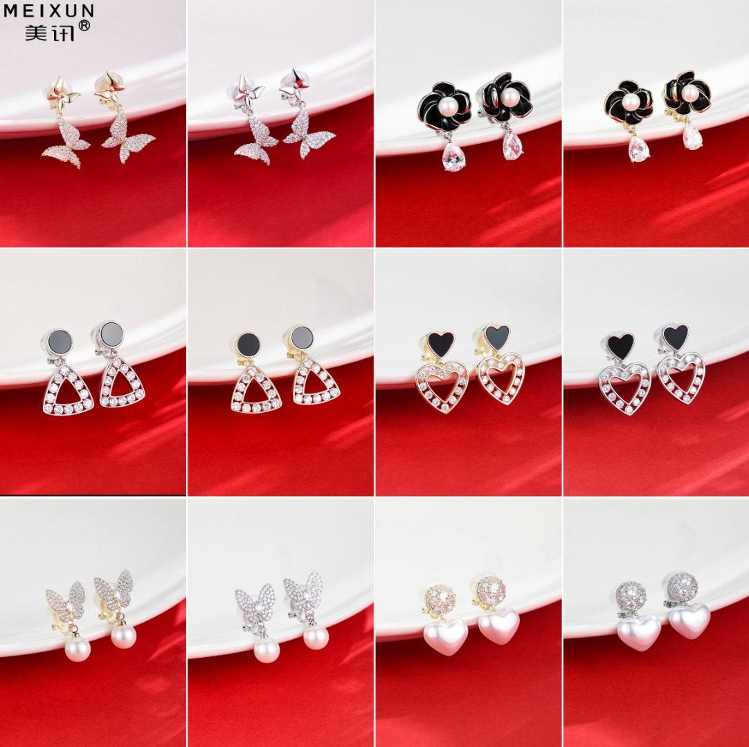 美讯耳饰无耳洞耳夹系列韩国网红气质耳夹女气质高级感优雅耳饰