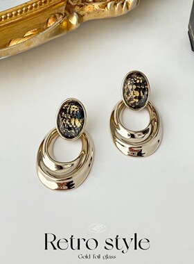 丽系饰品金箔系列爆款耳钉像是夜空中的星河闪烁萦绕耳畔的浪漫