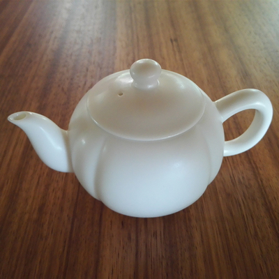 行家茶具白瓷南瓜茶壶