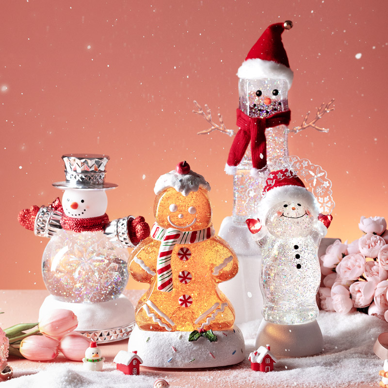 圣诞节雪花水晶球八音盒