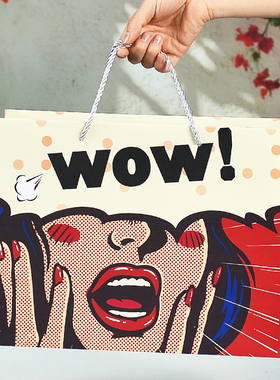 bopo波普风礼袋生日礼品袋送女友装玩具衣服包装袋纸袋高级感礼袋