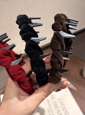新款轻奢设计感复古丝绒发箍女时尚高级感发饰发夹发卡发捆发饰女