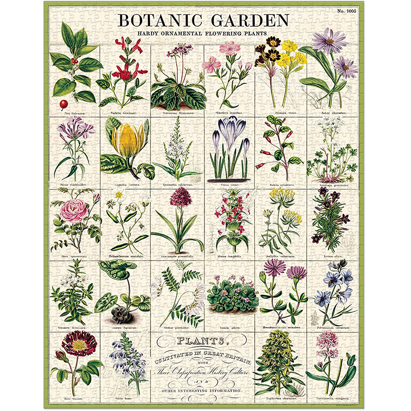 Cavallini植物花园纸质进口拼图
