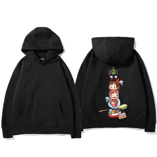 龙猫千与千寻宫崎骏系列联名卫衣魔女宅急便周边男女宽松连帽衣服