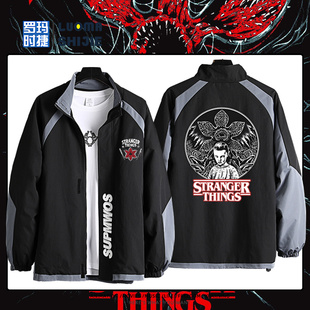 Stranger Things怪奇物语魔王周边连帽夹克男女秋冬百搭外套衣服
