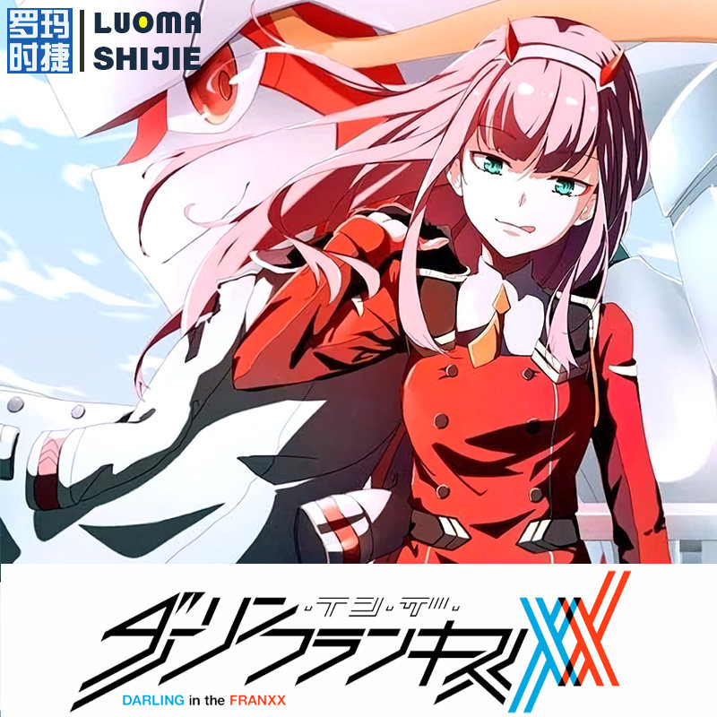 动漫港风t恤男潮牌 darling in the franxx 国家队02短袖男潮ins