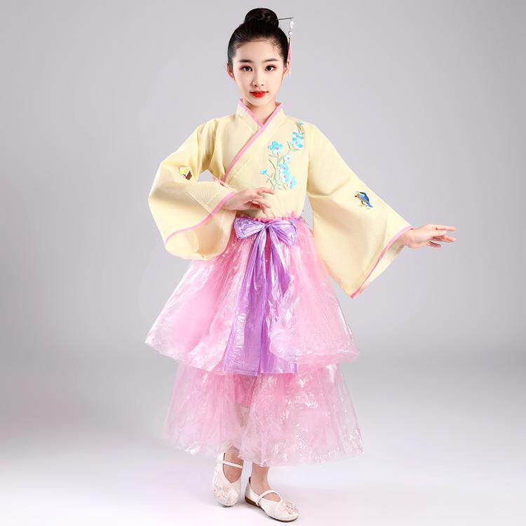 杰西diy幼儿手工时装秀秀亲子走表演儿童服装汉服古装自制服环保