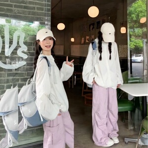 道木熙米白色山系防晒衣女生冲锋衣薄款外套防晒服夏季登山服骑行