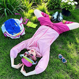 道木熙夏季多巴胺女装套装户外轻薄防晒衣速干长袖骑行服防紫外线