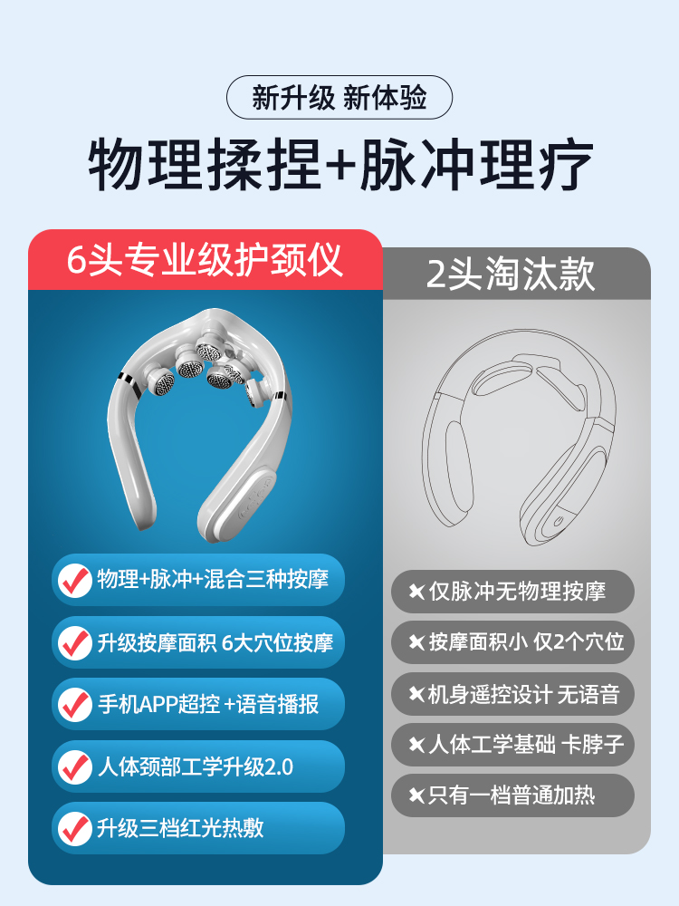 The cervical massager has been connected to the Mijia massager, shoulder pads, neck back and waist, soothing the neck, hot compresses, birthday gifts