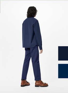 法式经典 男士 红色爱心字母刺绣 鲁泰面料 高支棉 尖领长袖衬衫