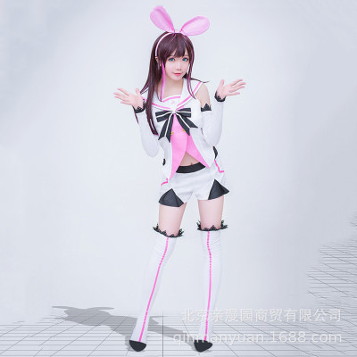 人工智能Kizuna Ai绊爱cos服 漫展万圣节cosplay服装女假发全套