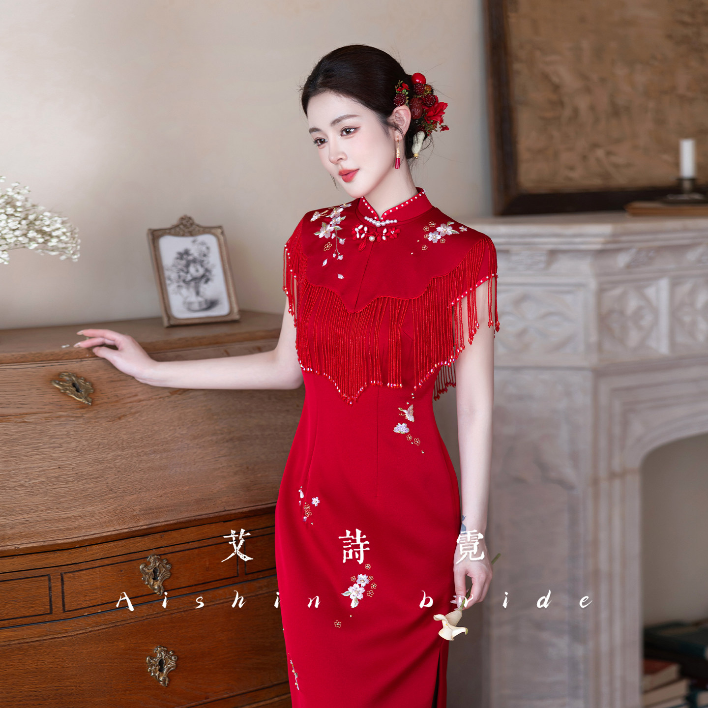 《朱樱》新中式订婚礼服旗袍敬酒服2026新款套装新娘小个子出阁夏