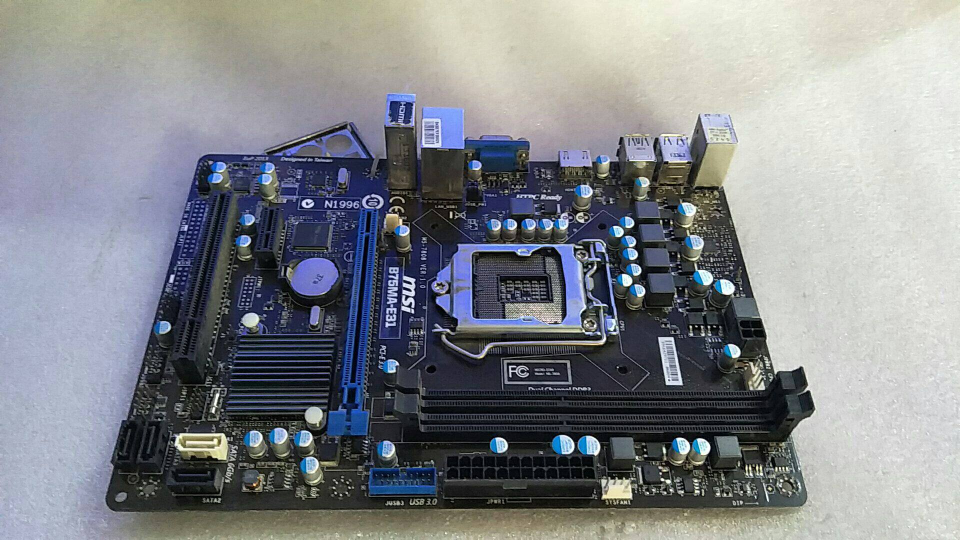 微星 b75ma-e31 ms-7808 ddr3内存 1155接口 b75全固态集成板