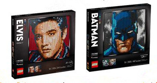 乐高LEGO 31204猫王普莱斯利31205蝙蝠侠像素画拼装积木益智玩具