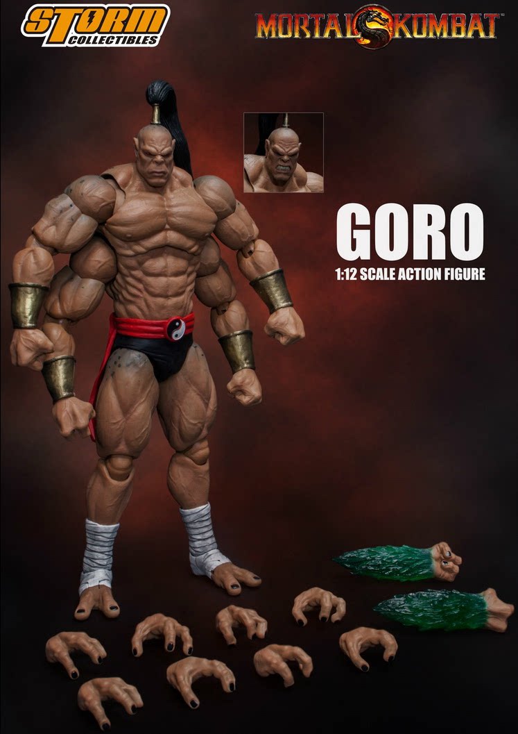 全新现货 storm toys 1/12真人快打 卡洛 戈洛四手怪 goro 双头雕