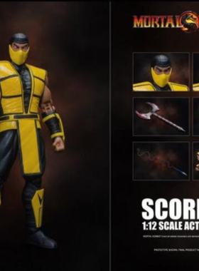 全新现货Storm Toys 1/12真人快打Scorpion蝎子黄色忍者普通&血版