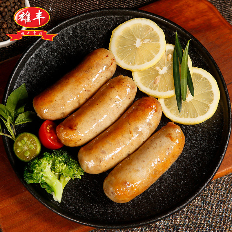 雄丰山地黑猪肉火山石烤肠台式肉肠玉米地道肠组合厂家批发香肠