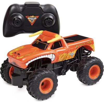 美国Monster Jam风火轮遥控怪物大脚车鲨鱼掘墓者1:24玩具汽车男