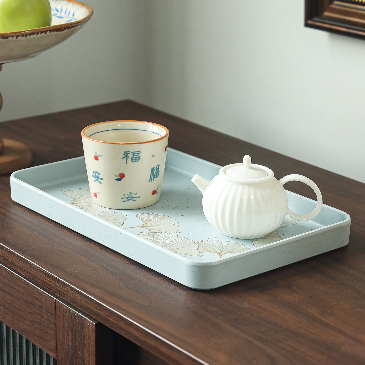 中式密胺餐盘长方形简约