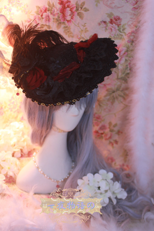 原创手作一夜物语lolita头饰茶会卷边扁帽礼帽baby洛丽塔帽子定做|msdalam kategori mod main/animasi/Zhou Bian/cos/permainan papan, 二次元洛丽塔, 洛丽塔/软妹装/洋装 - dari Buy2taobao.com untuk memberikan perkhidmatan ejen Taobao profesional membeli