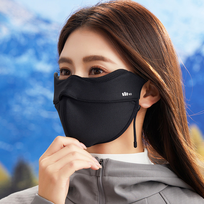 冬季保暖口罩女高颜值加厚防风防寒冻护眼角骑行滑雪透气2025新款