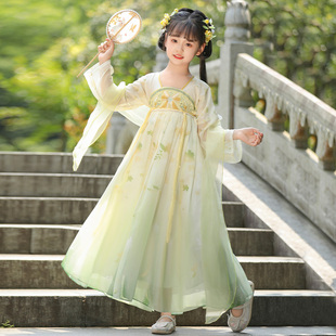 汉服女童2026年春秋款 演出服 儿童中国风超仙连衣裙小女孩古风唐装