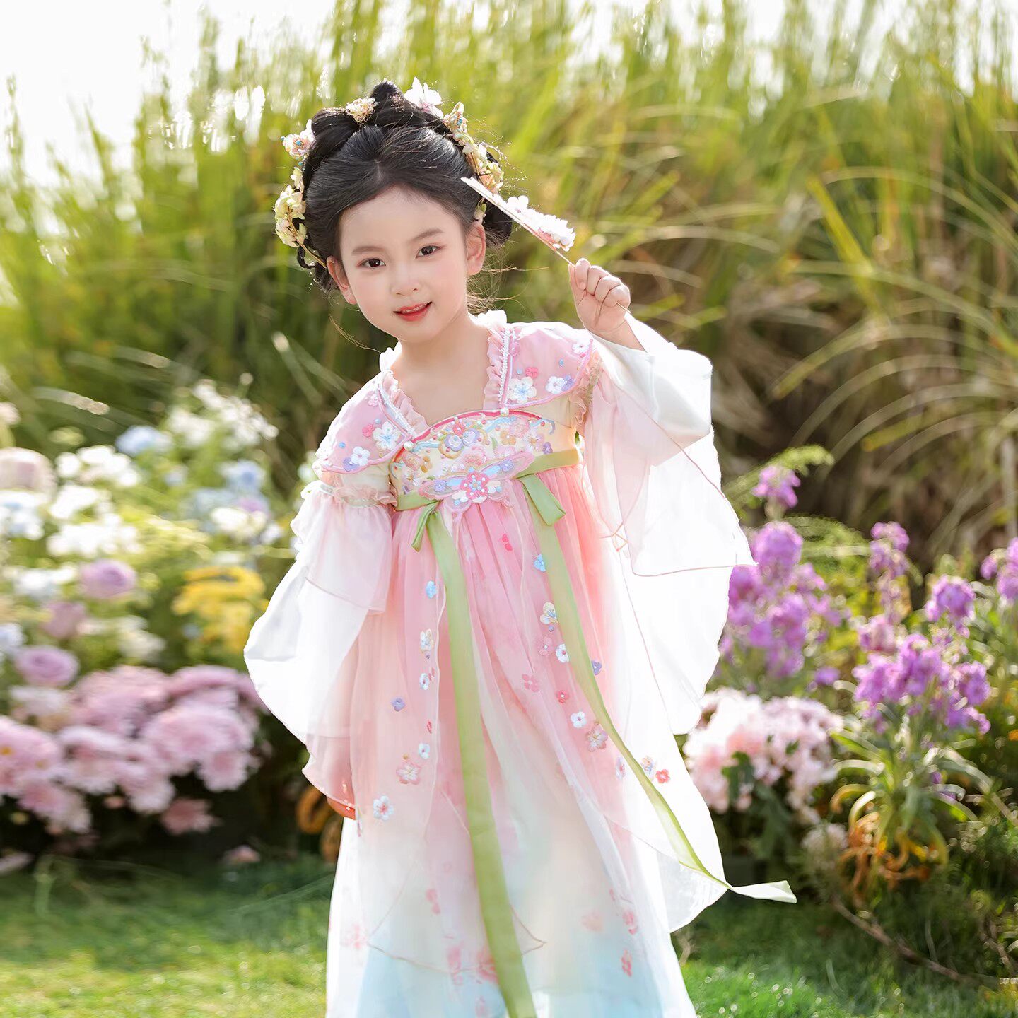 汉服女童2026年新款春装儿童超仙国风公主裙古风演出服装日常可穿图片