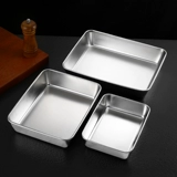 Пищевая сорта 304 из нержавеющей стали прямоугольная прямоугольная овощная блюда Плоская дна коробка Tritramisu Приготовленная утиная шея поднос