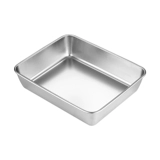 Пищевая сорта 304 из нержавеющей стали прямоугольная прямоугольная овощная блюда Плоская дна коробка Tritramisu Приготовленная утиная шея поднос