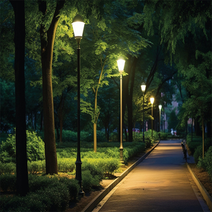 夜晚风景户外网红直播间背景布风景晚间路灯夜街高清3d立体背景墙