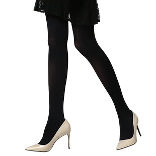 rime韵魅丝袜女春秋冬季中厚款连裤袜80D天鹅绒黑色打底裤袜子