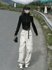 韩版小个子短款不规则运动上衣女士三条杠立领棒球服薄款开衫夹克