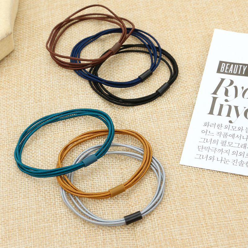 基础百搭细皮筋扎马尾舞蹈丸子头