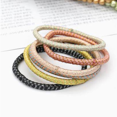 knk皮筋金银丝无缝头绳闪亮