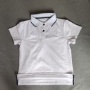 白色拼接藏蓝色T恤POLO衫 定做夏季 纯棉休闲短袖 男女同款 大小码