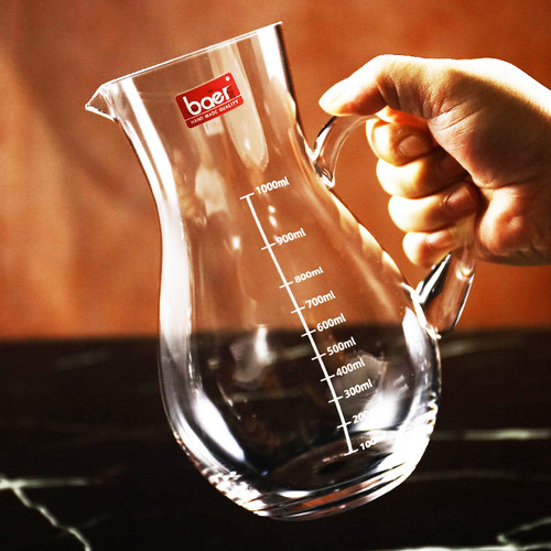 大容量带刻度红酒醒酒器水晶玻璃白酒分酒器洋酒老酒勾兑家用酒壶