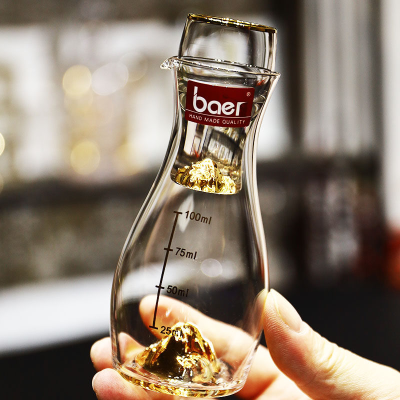 中式高档家用一壶一杯白酒杯分酒器套装水晶玻璃一口小烈酒杯子盅,餐饮具,白酒杯,淘宝优惠券,粉丝福利购,淘宝优惠卷