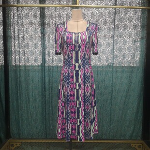 非质量问题no退no换 连衣裙 国内线下古源专柜代购 凌凌漆方领短袖