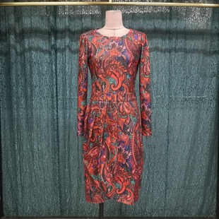 非质量问题no退no换 连衣裙 国内线下专柜代购 古源古香圆领长袖