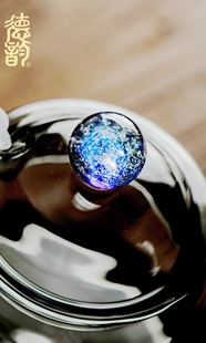 德韵茶艺壶(星空款玻璃盖)烟灰色电热水壶涌泉上水壶烧水泡茶恒温