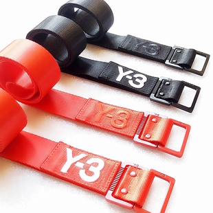 刺绣光面字母双圈方扣尼龙腰 青年男女同款 潮牌山本WOVEN BELT经典