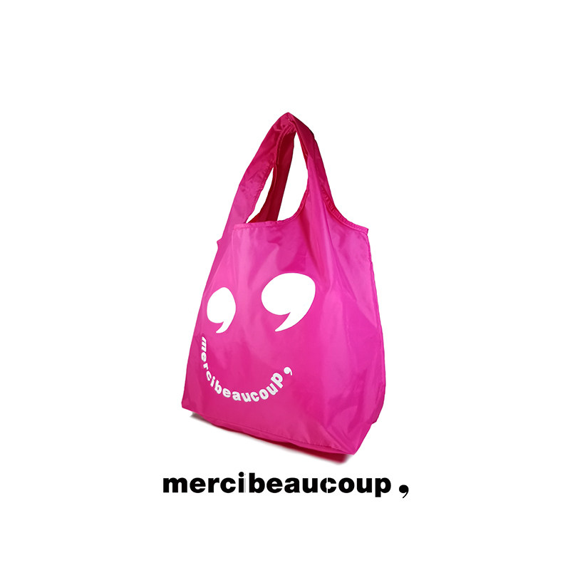 日本潮牌mercibeaucoup宇津木防水蓝色尼龙背心款环保收纳购物袋