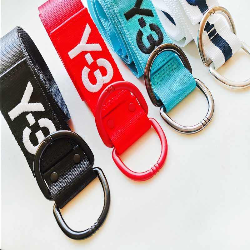 日系潮牌山本Y-3WOVEN BELT青年男女通用光板尼龙刺绣双环D扣腰带