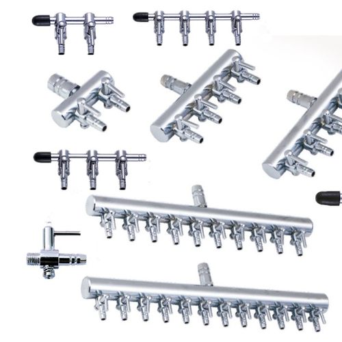 鱼缸增氧气泵配件气量调节阀门不锈钢金属分流器排空气管分配接头