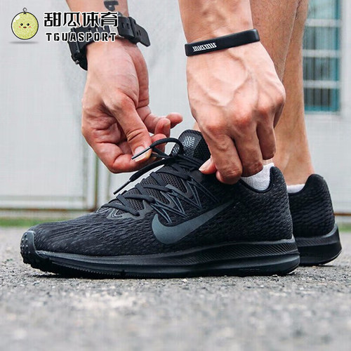 Nike耐克男子夏季ZOOM WINFLO 5运动鞋透气防滑跑步鞋AA7406-002